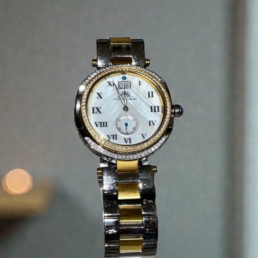 Women’s Porsamo Bleu South Sea Crystal Luxury Women's Watch Like New Condition